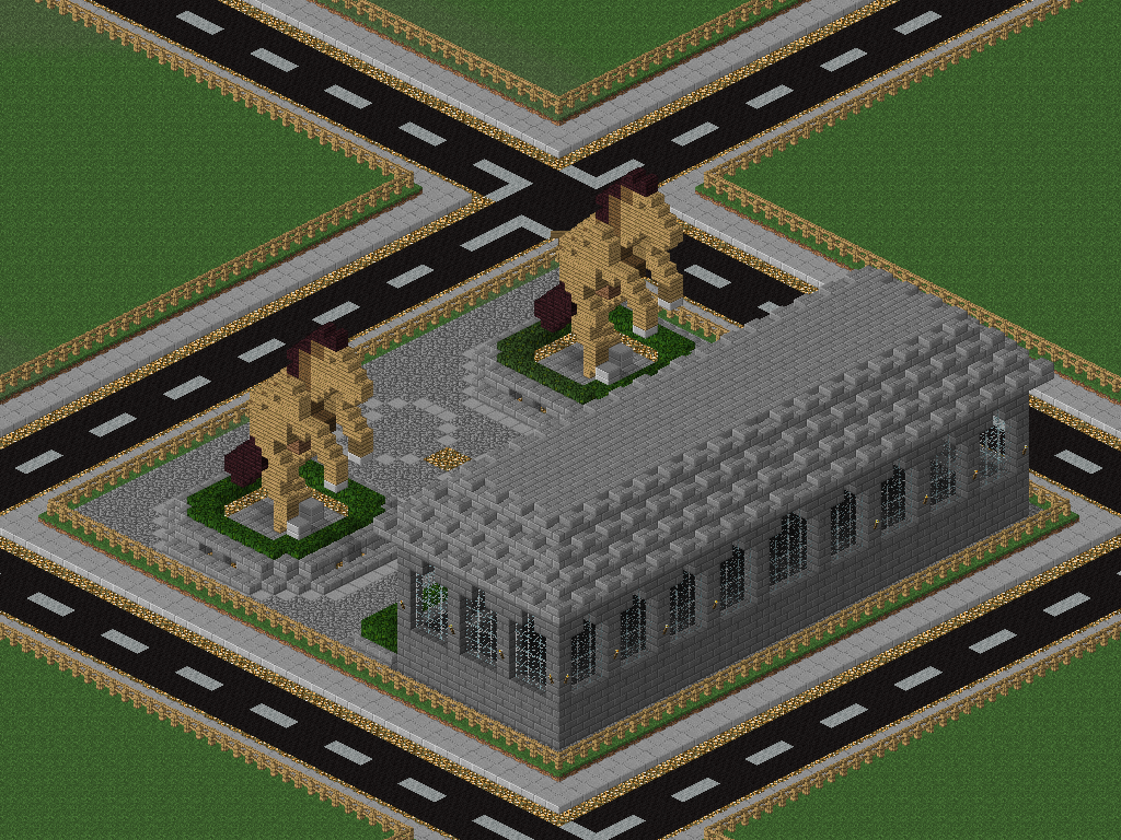 back view of 'Pferde Schloss'