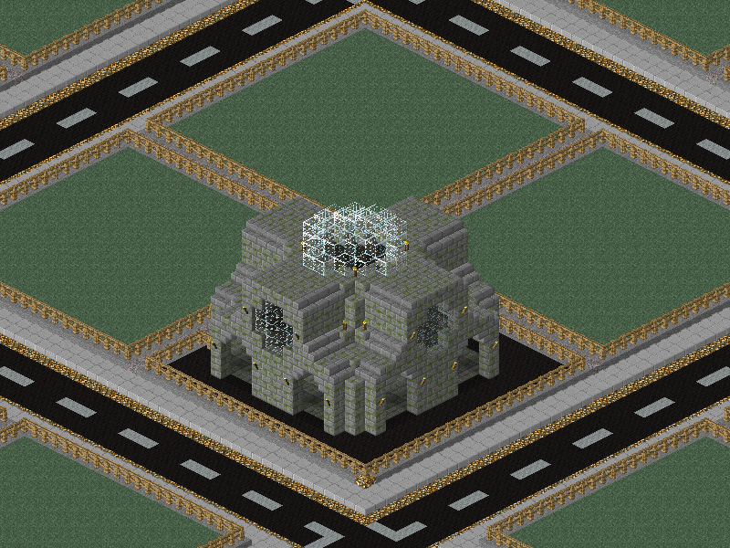 back view of 'Opfertempel'